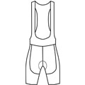 Cycling bib short rendering template
