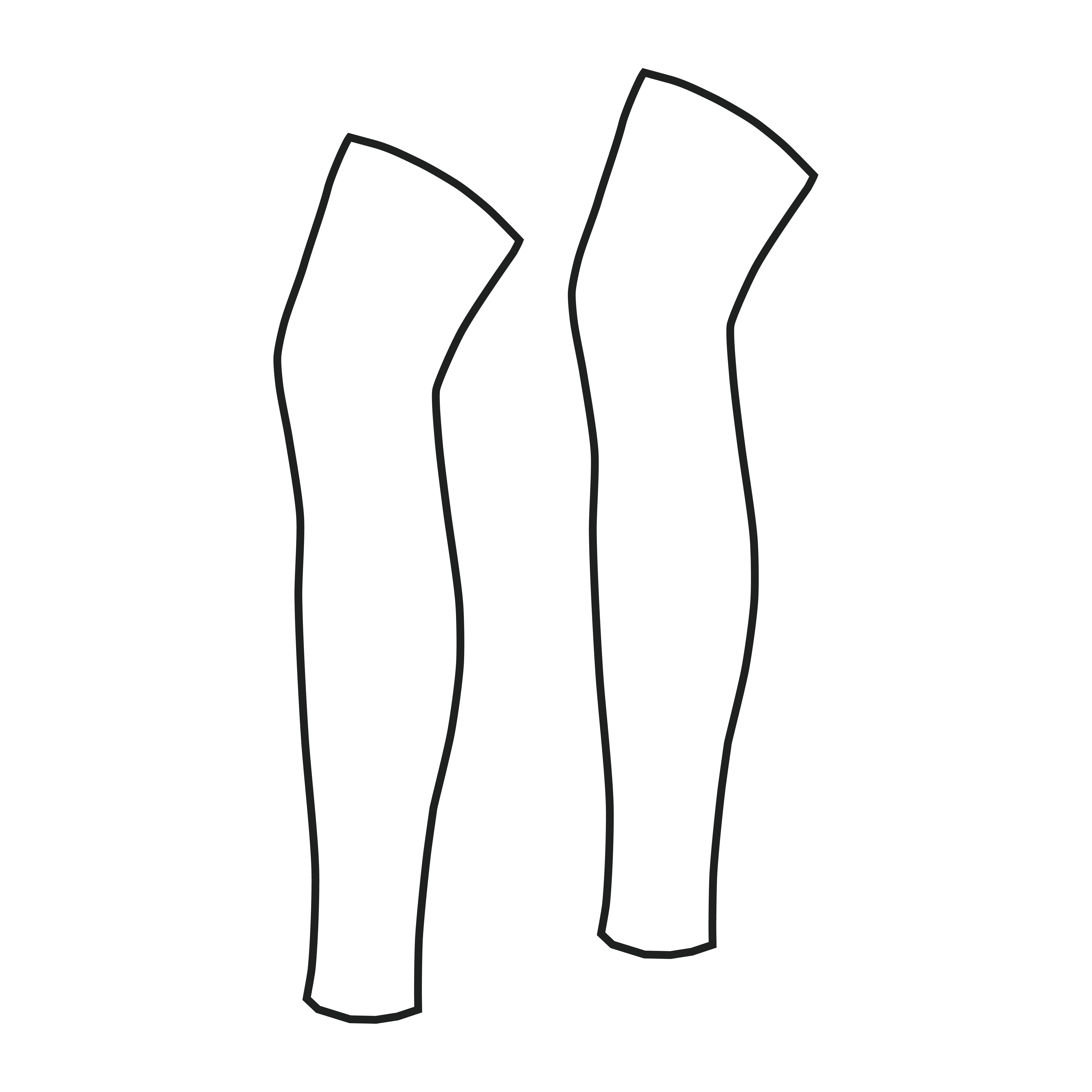 Leg protector rendering template