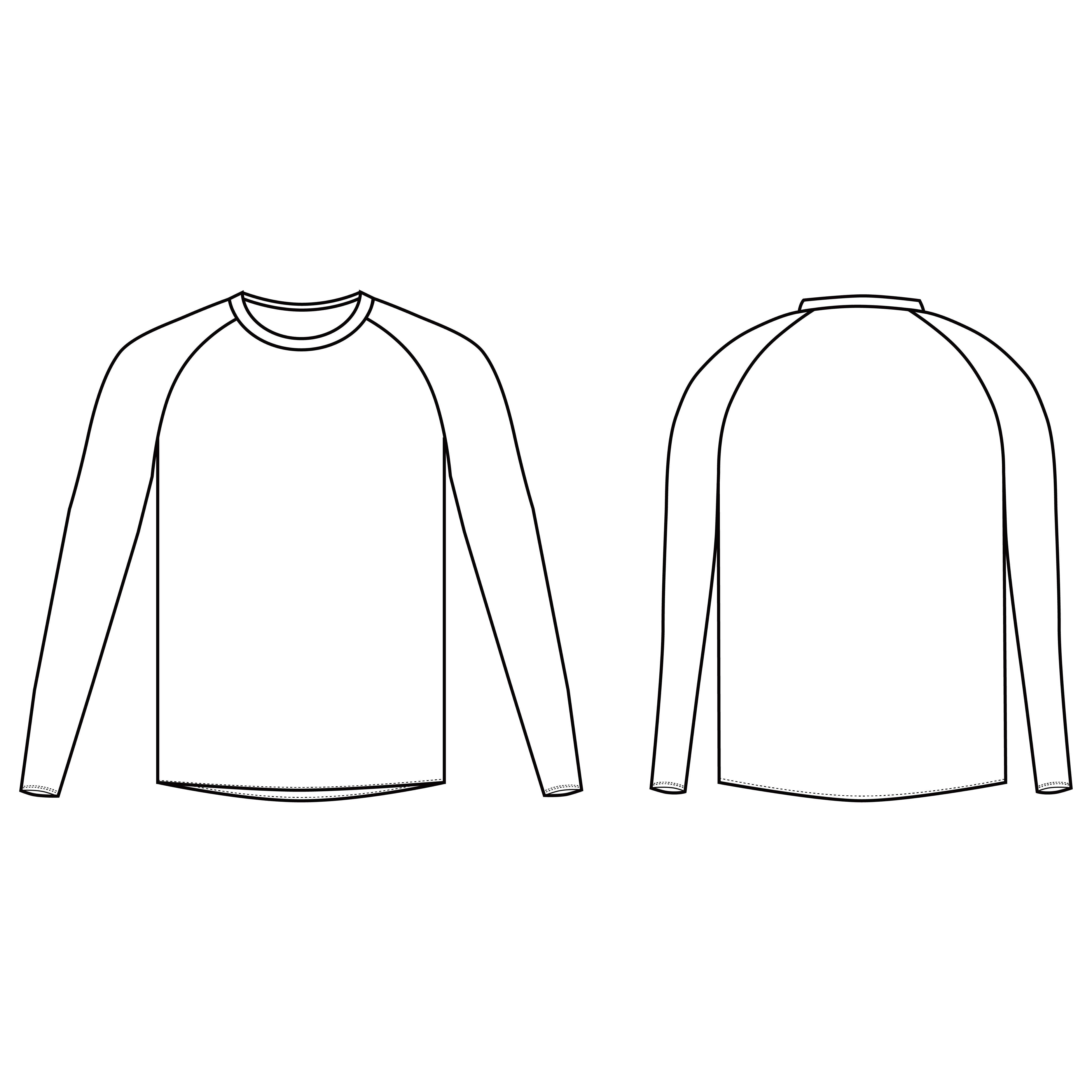 Long sleeve motocross jersey rendering template