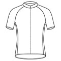 Short sleeve cycling jersey rendering template